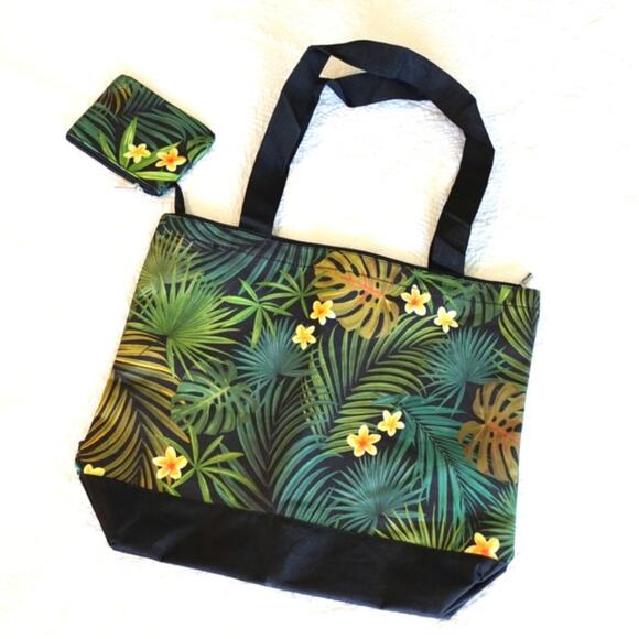 Island Jungle Palm Print tote bag - Picture 1 of 9